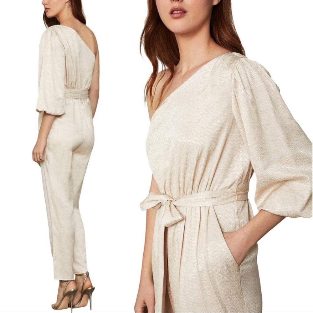BCBMAXAZRIA Metallic One Shoulder
Jumpsuit - Picture 7 of 16